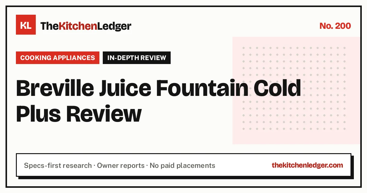 Breville Juice Fountain Cold Plus Review