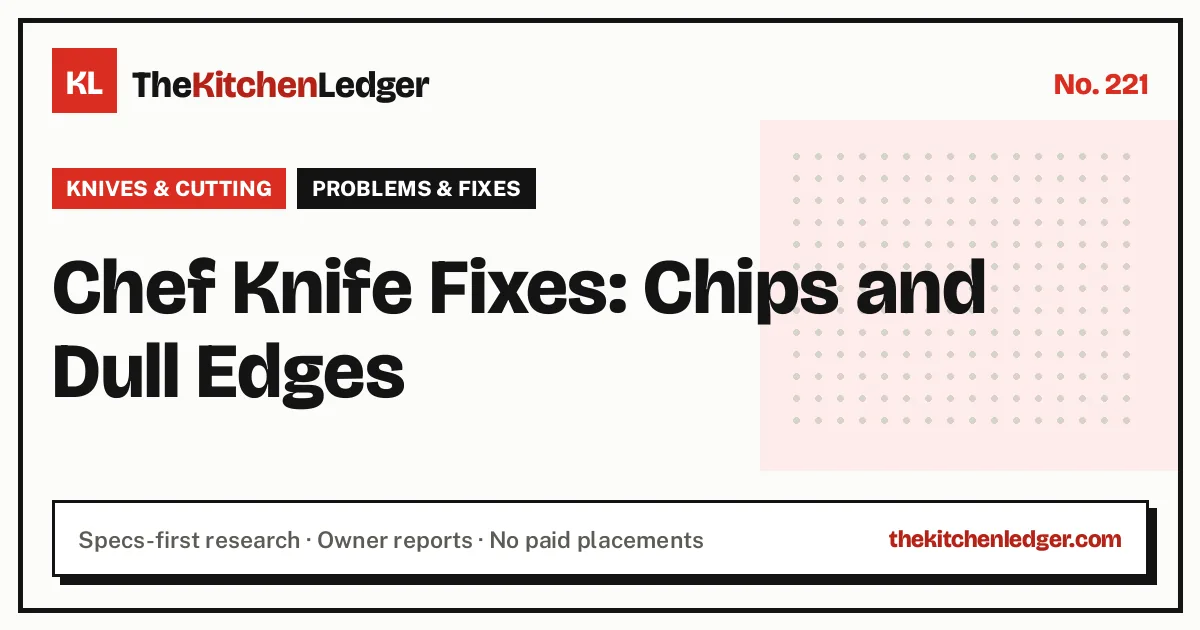 Chef Knife Fixes: Chips and Dull Edges
