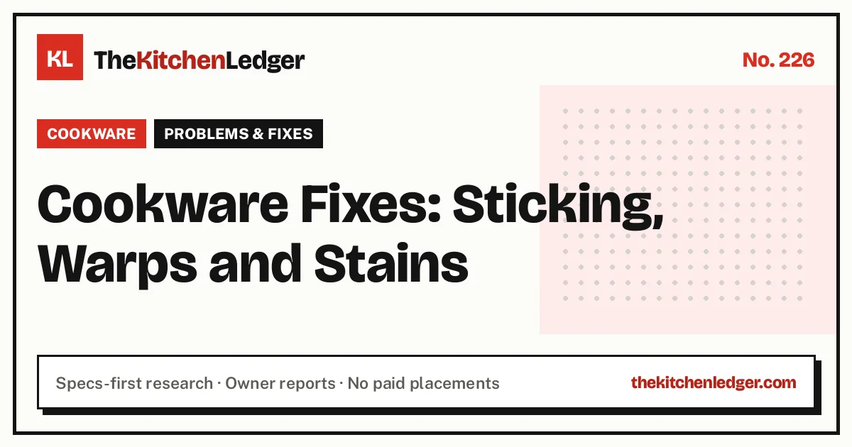 Cookware Fixes: Sticking, Warps and Stains