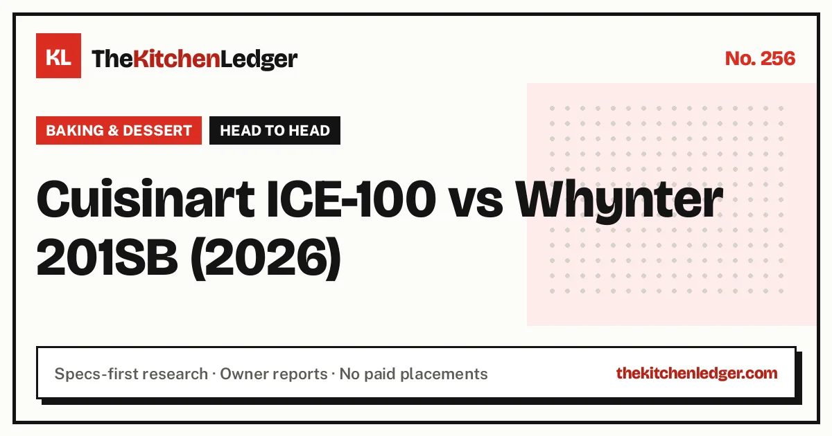 Cuisinart ICE-100 vs Whynter 201SB (2026)