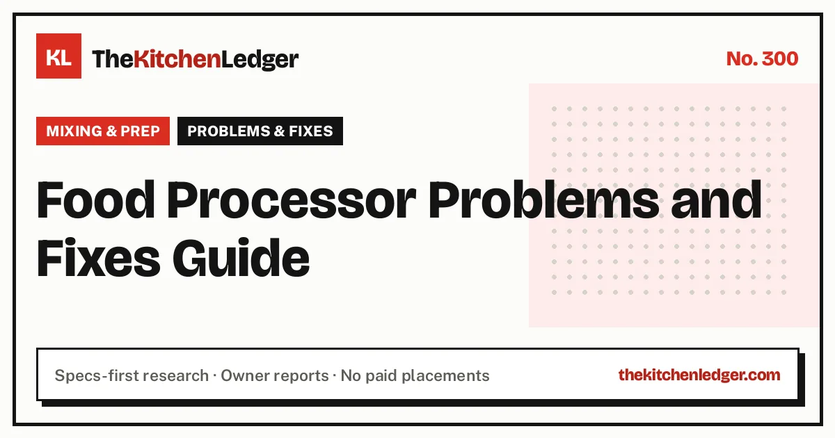 Food Processor Problems and Fixes Guide