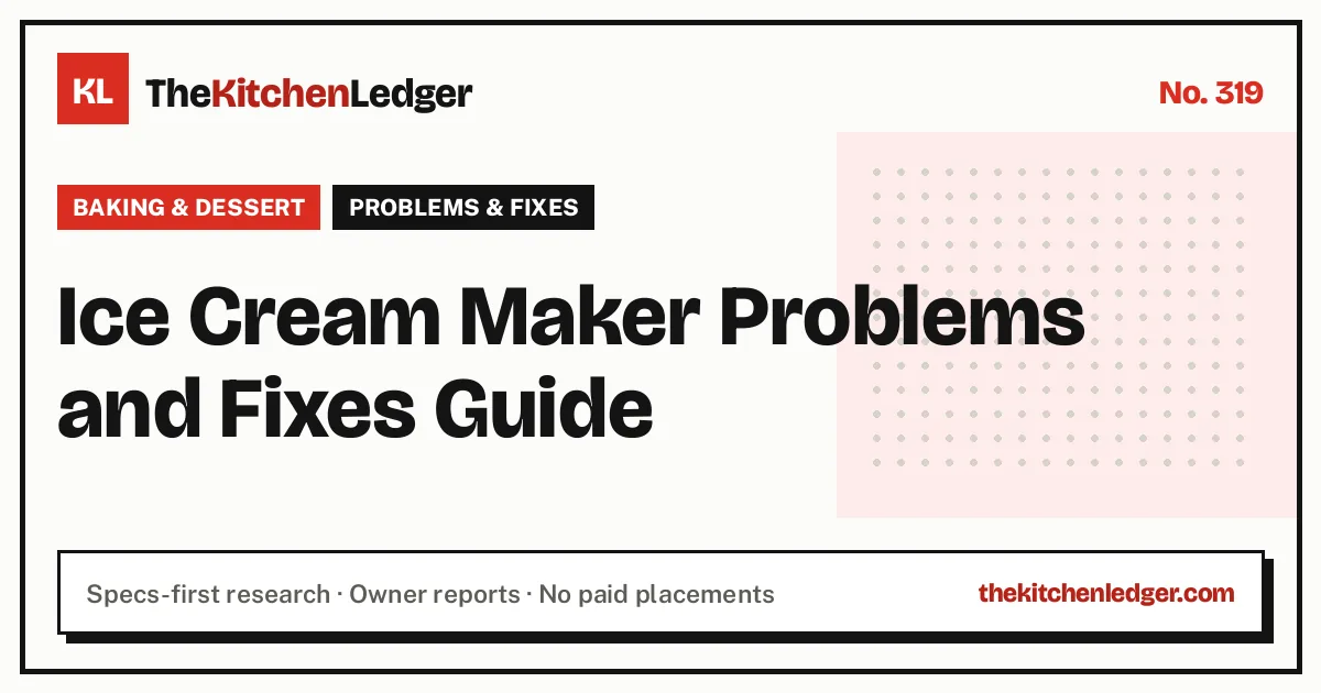 Ice Cream Maker Problems and Fixes Guide