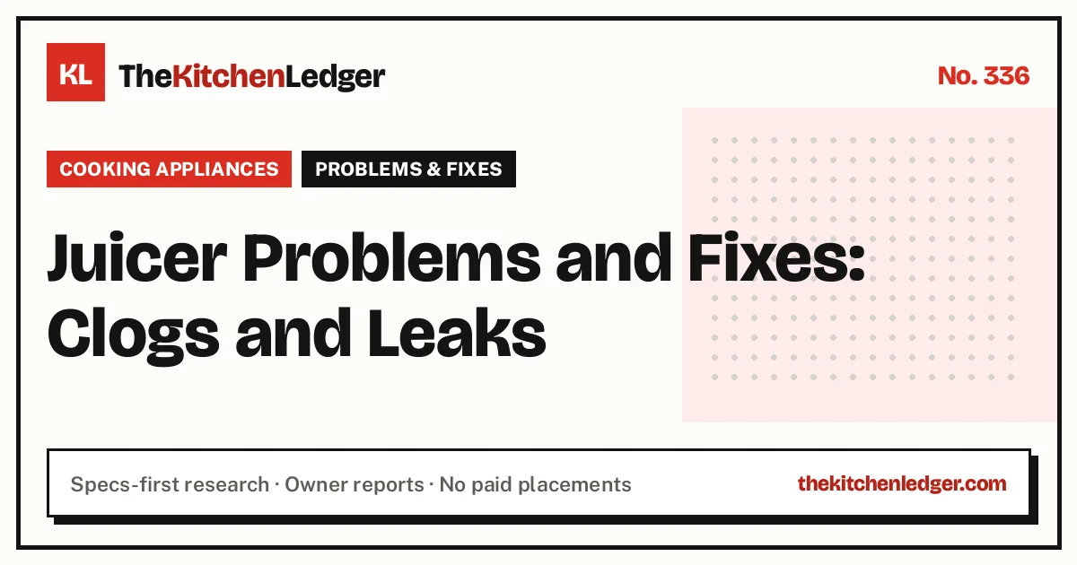 Juicer Problems and Fixes: Clogs and Leaks