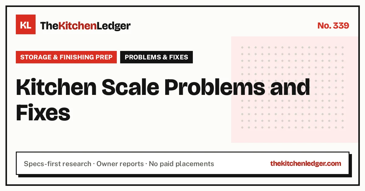 Kitchen Scale Problems and Fixes