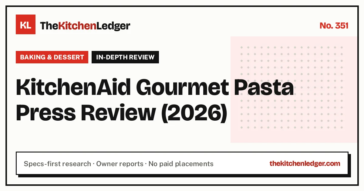 KitchenAid Gourmet Pasta Press Review (2026)