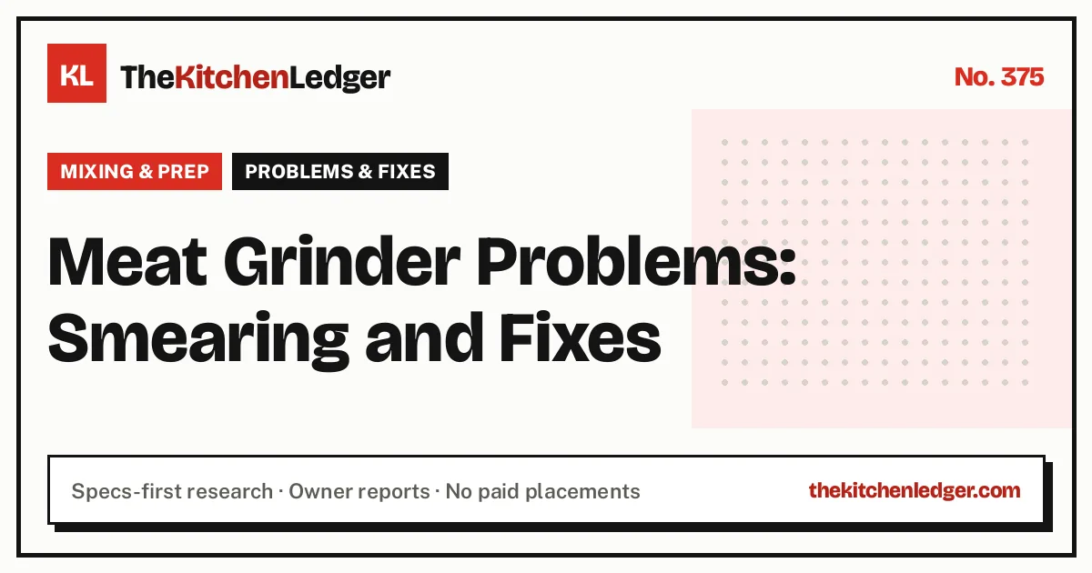 Meat Grinder Problems: Smearing and Fixes