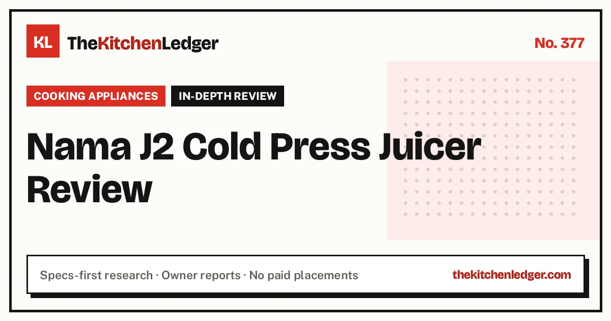 Nama J2 Cold Press Juicer Review