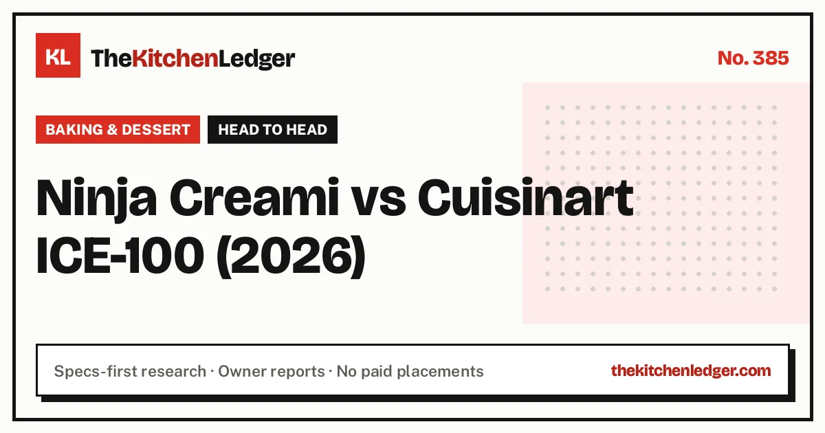 Ninja Creami vs Cuisinart ICE-100 (2026)