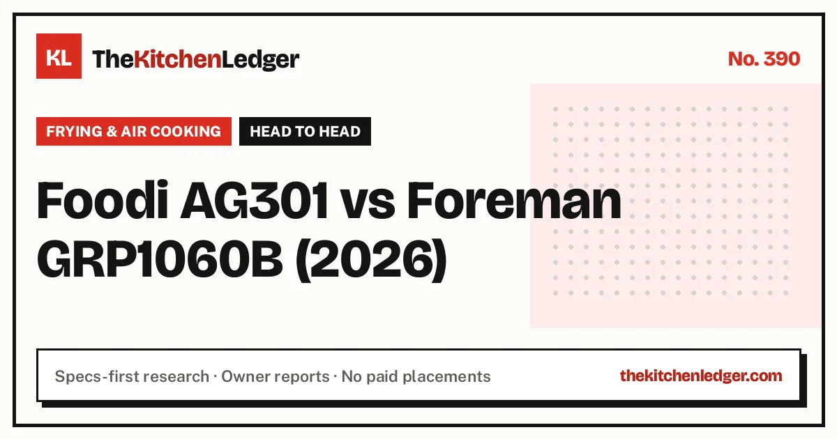 Foodi AG301 vs Foreman GRP1060B (2026)