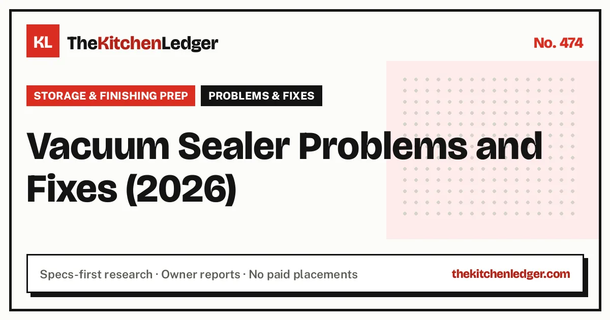 Vacuum Sealer Problems and Fixes (2026)