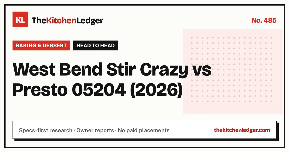 West Bend Stir Crazy vs Presto 05204 (2026)